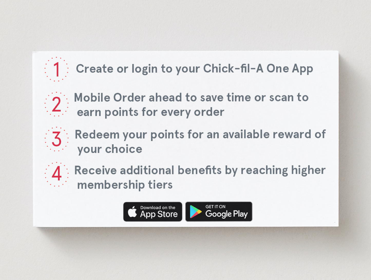 Chick-fil-A App - Bag Stuffers