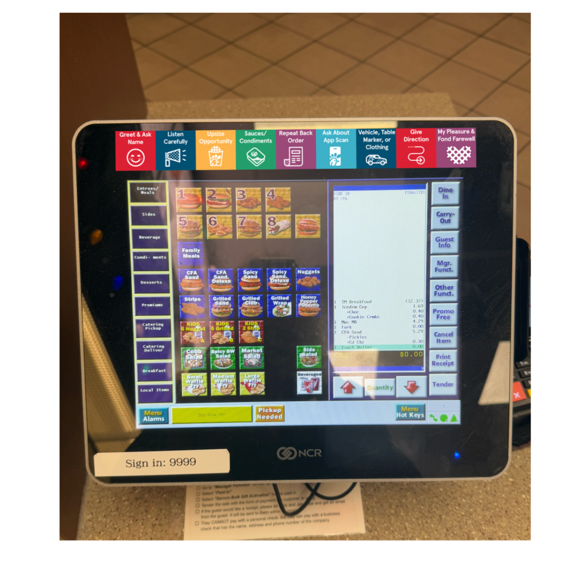 Register/IPOS Queue Cards