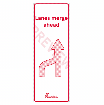 Lanes Merging Sign