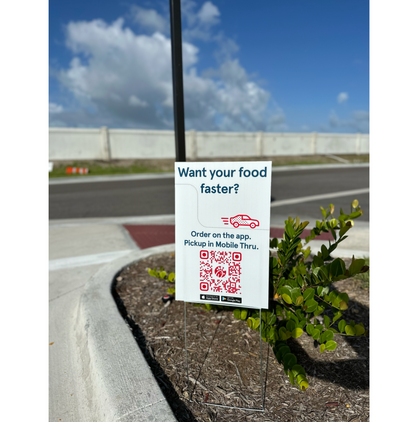 Mobile Ordering Yard Sign