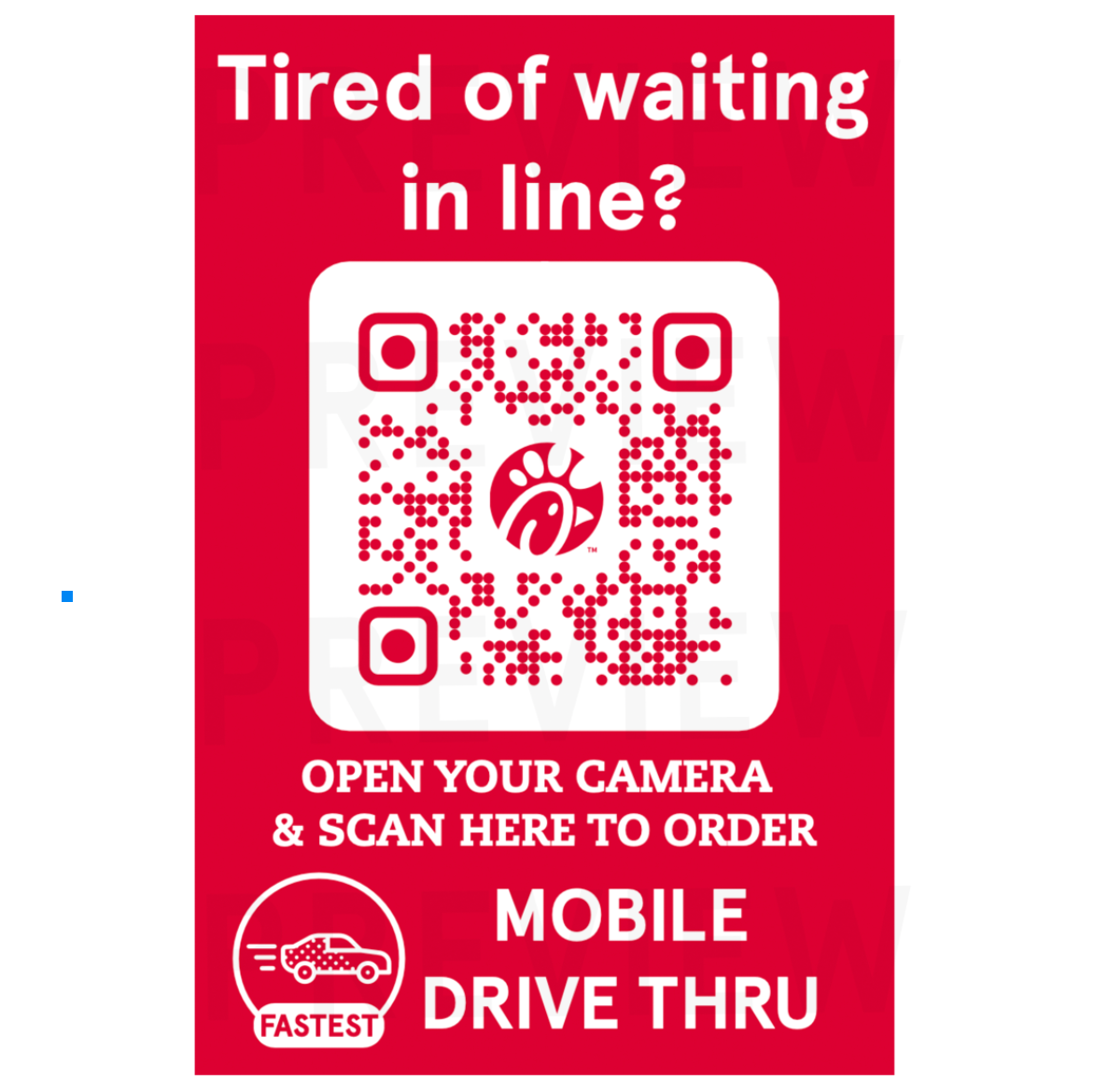 Drive Thru QR Code  A-Frame