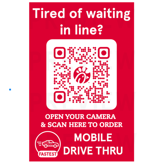 Drive Thru QR Code  A-Frame