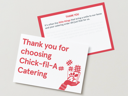 Catering Thank You Cards