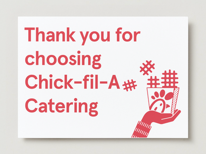 Catering Thank You Cards
