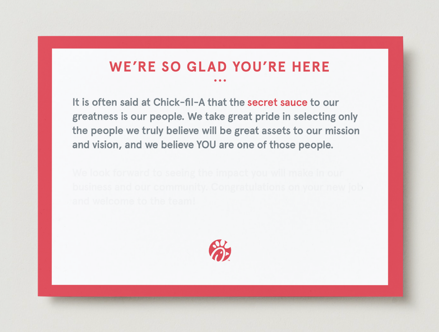 Welcome To The Team Cards