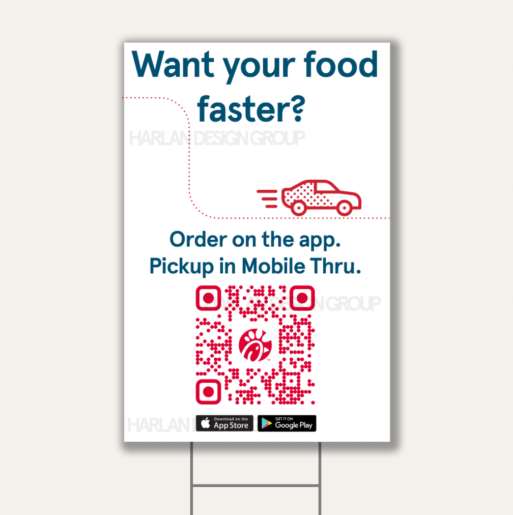 Mobile Ordering Yard Sign