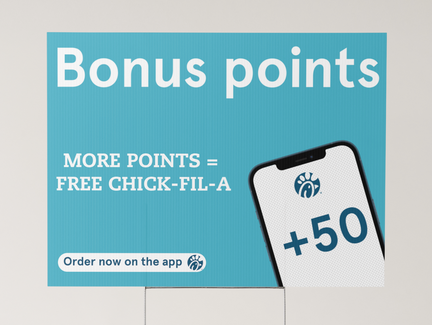 Bonus Points Yard Sign