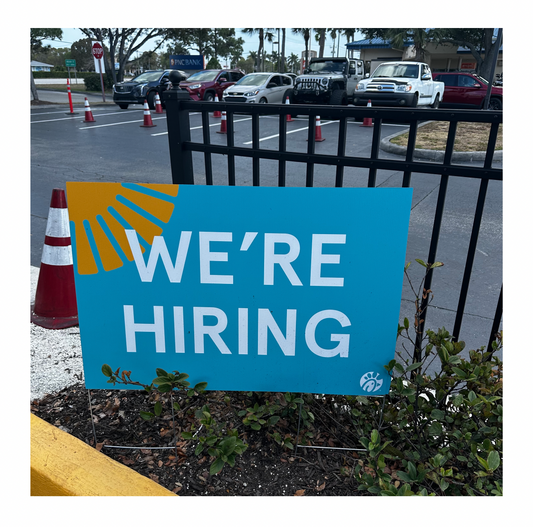 Hiring Yard Signs - 2pack